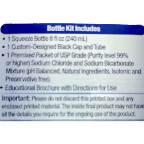 Neilmed Sinus Rinse Bottle, 1 Premix Sachet Exp 2027 Travel, Home, Allergy, Cold - Picture 3 of 5